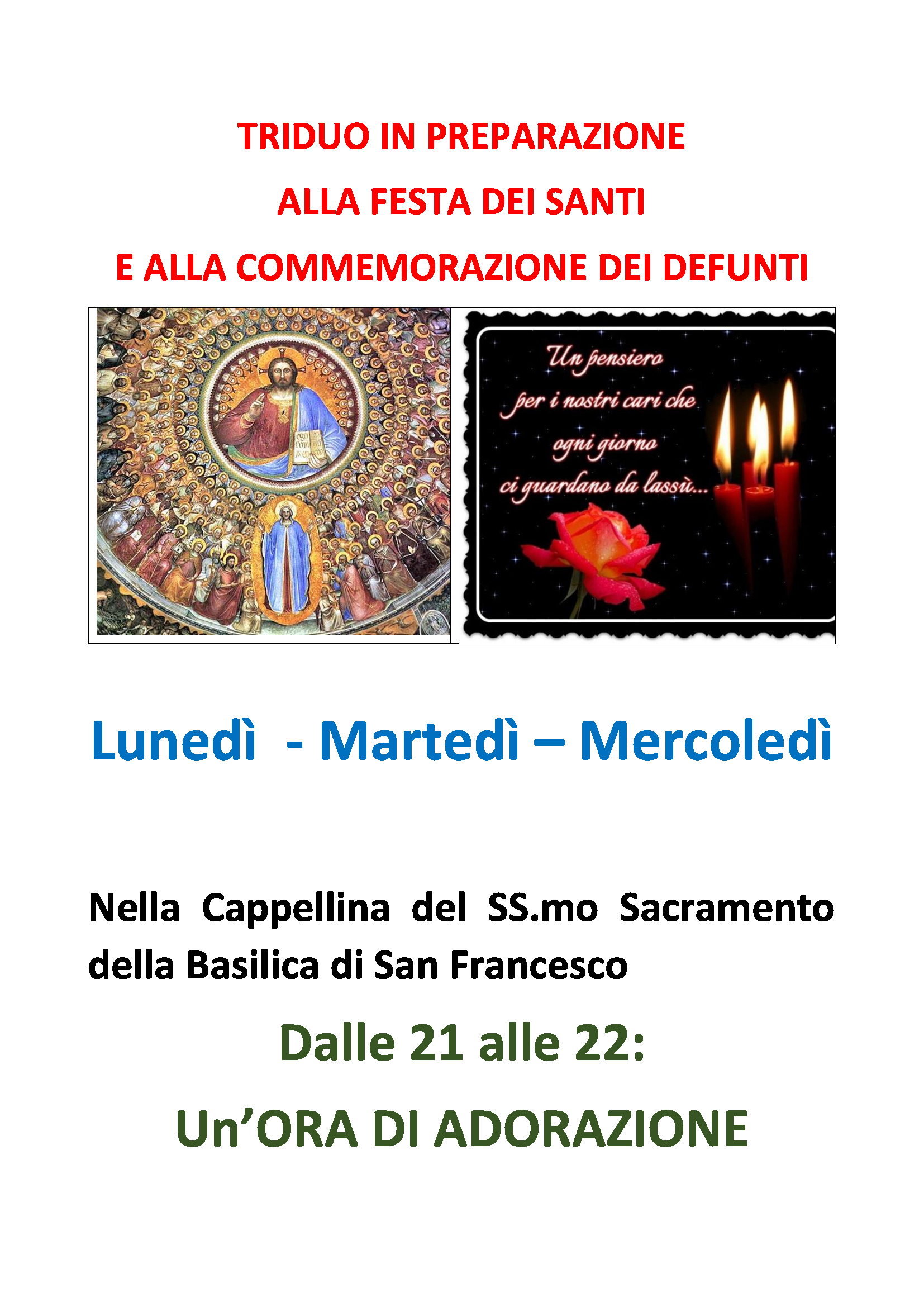Triduo Di Preparazione Alla Festa Dei Santi E In Suffragio Dei Defunti 18 Centro Dantesco Dei Frati Minori Conventuali Di Ravenna
